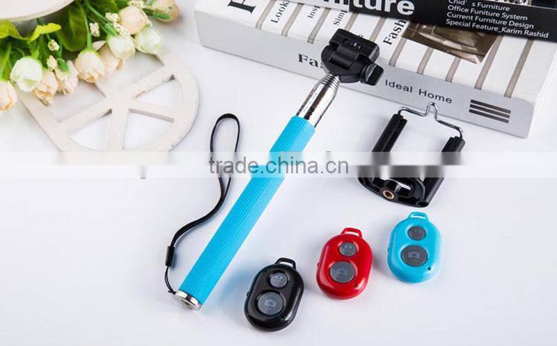 2015 Factory direct wholesale mobile accessory wireless bluetooth Aluminum Material Fashion selfie stick
