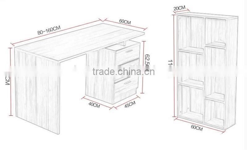 2016 nuoyaxin 774 Latest design cheap and high quality living room computer table in wood