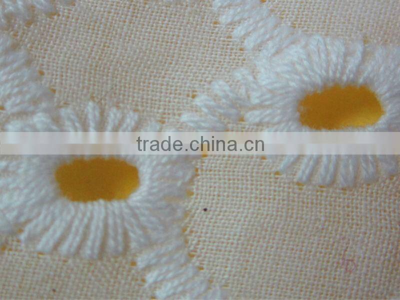 Es3036 white cotton embroidery blouses fabric