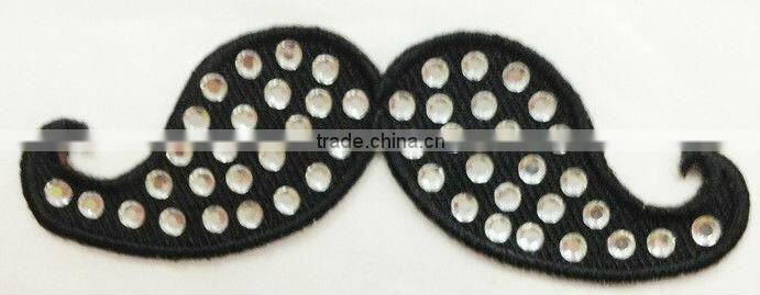 moustache rhinestones