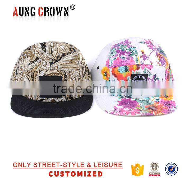 Hip Hop Flat Brim Blank 100% Cotton Snapback Hat