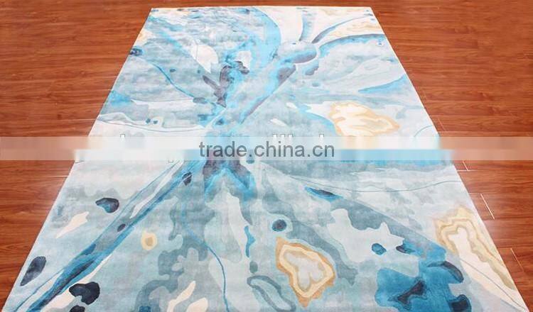 wholesale hand tufted shinny silk or viscose butterfly carpet and rugs