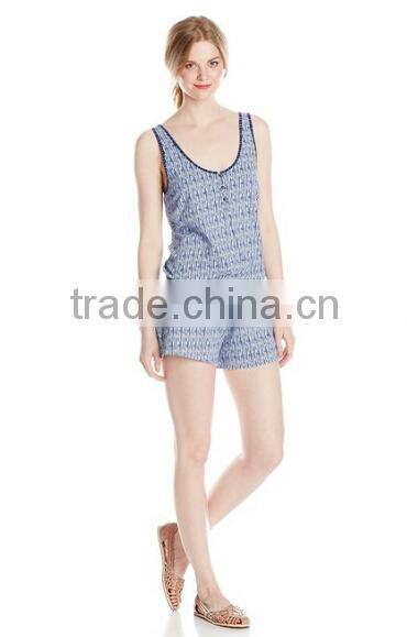 ladies african print jumpsuits chiffon jumpsuit cotton viscose rayon printed ladies short jumpsuit