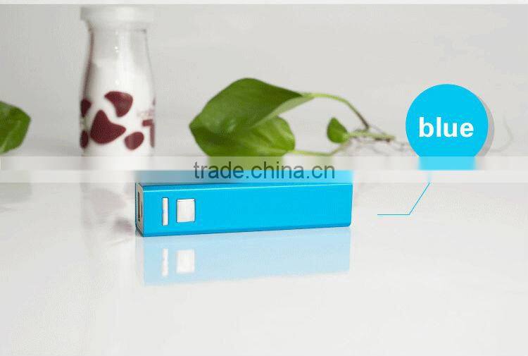 portable phone charger Metal Power Bank 2600 mAh for Gift Promotion