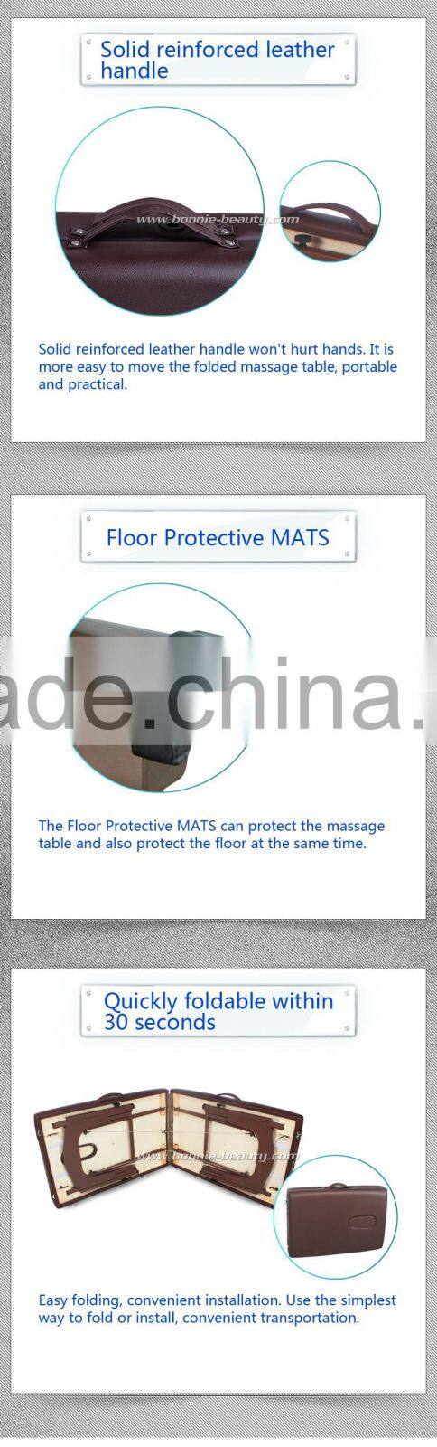 The simple beauty portable modern PU Leather massage beds with carry bag on sale