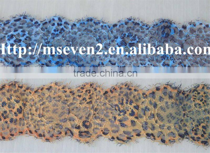 good looking 100% elastic spun lace eyelash lace trim in multiple color for choosing