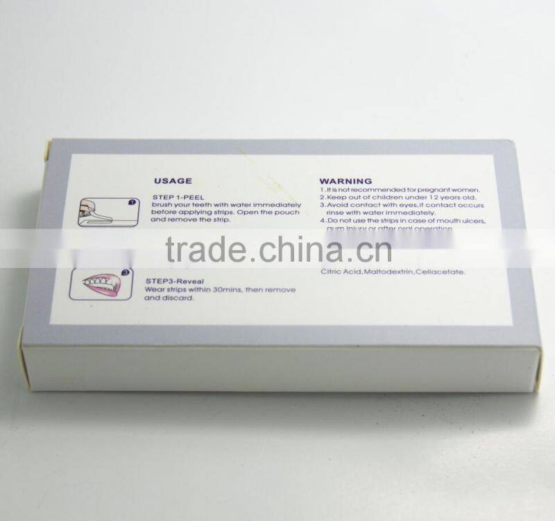High quality dental bright home use non peroxide teeth whitening strips