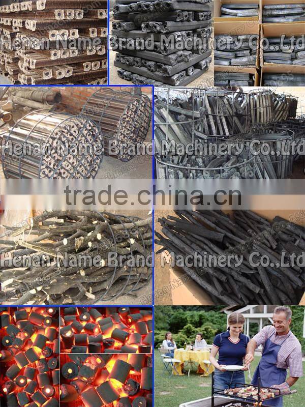 Smokeless continuous wood charcoal carbonization kiln make charcoal machine