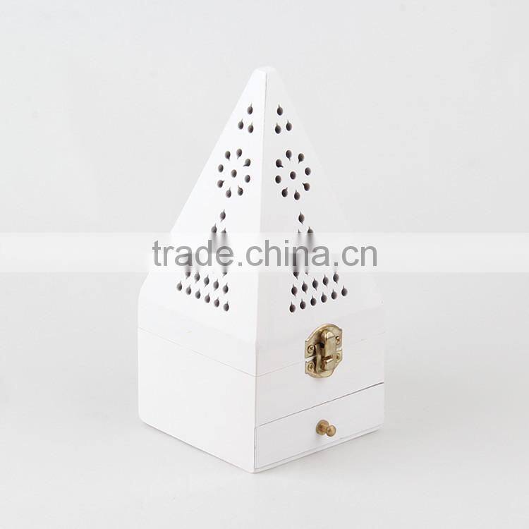 2016 hot sale wooden incense burner with pyramid shape incense burner box