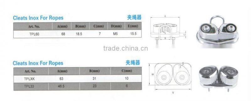 China made marine polished rope cleats, rope cleats inox, rope cleats for marine