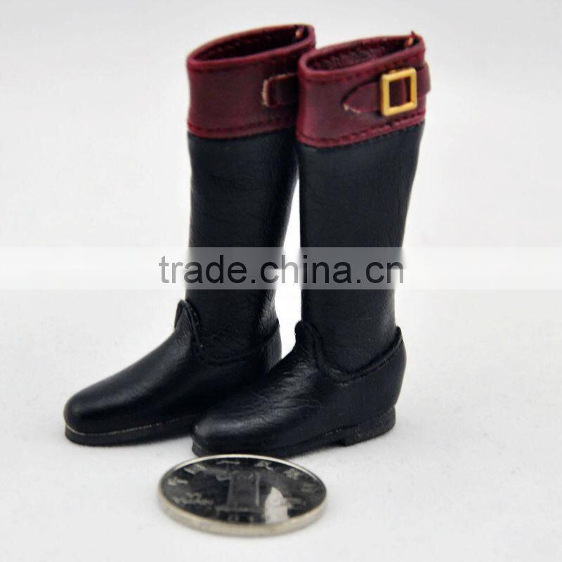 1/4 black BJD Shoes Back Zip for dolls