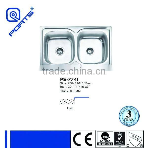 POATS PS-7741 Stainless Steel Sink Size:770x410x180mm