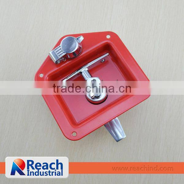Truck or Trailer Toolbox Flush Mount Polished Stainless Steel Key-Locking Recessed Lock Paddle