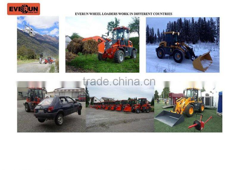 Qingdao Everun ER20 Compact Wheel Loader,Cheap Farm Tractor With Adjustable Steering Wheel
