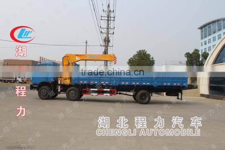 DongFeng 6*2 truck with crane,lorry loading crane