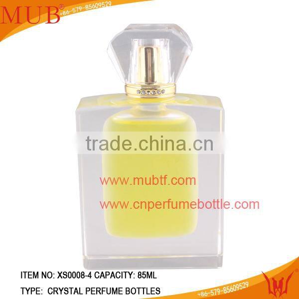 85ml crystal design perfume bottle with squre shaped