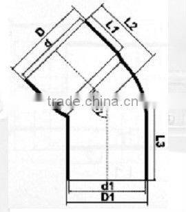 UPVC elbow 45 spigot DIN/BS / 45 Elbows