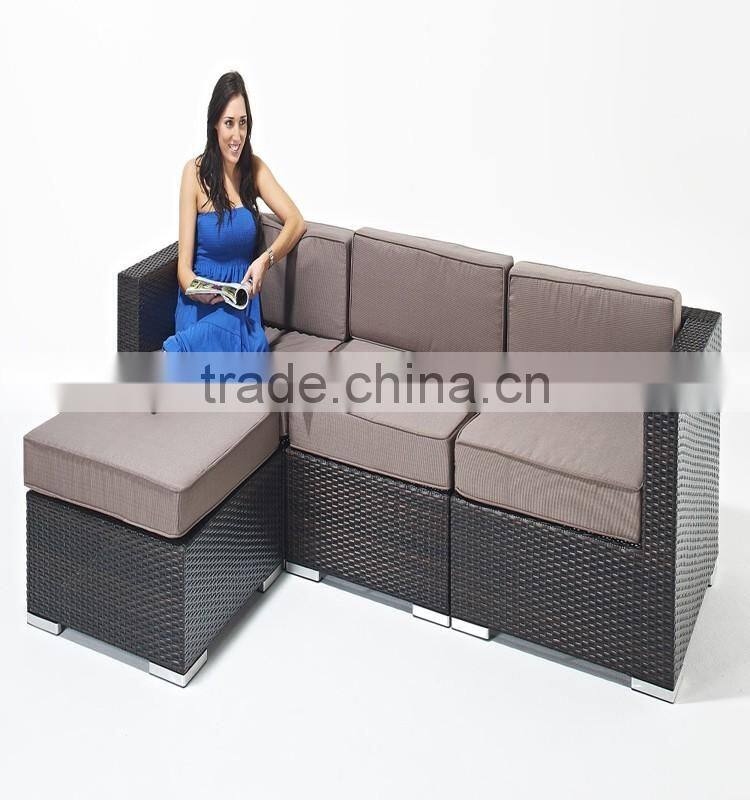 Modern style furniture outdoor PE rattan sofa