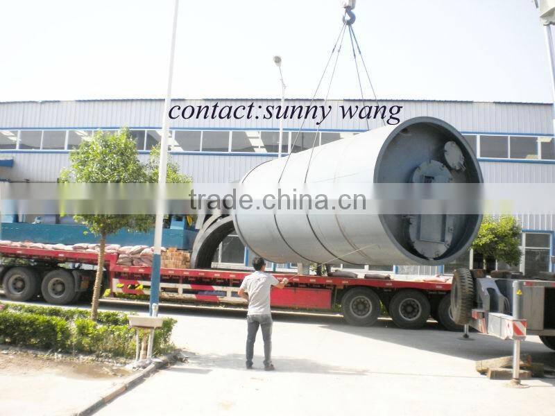 2012 good performacne rubber waste recycling to oil pyrolysis machine