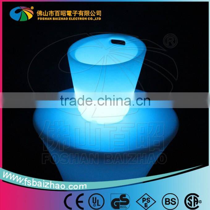 Colorful led plastic ice buckets/beer buckets