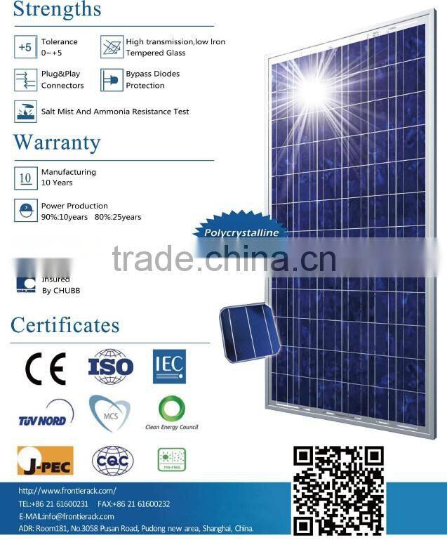 cheap high quality polycrystalline sun power 315 solar panel price
