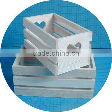 Vintage Antique wooden apple crates wood storage box with handle wholesale