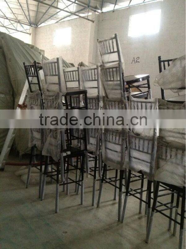 Aluminum Chiavari Bar Chair Transparent Red