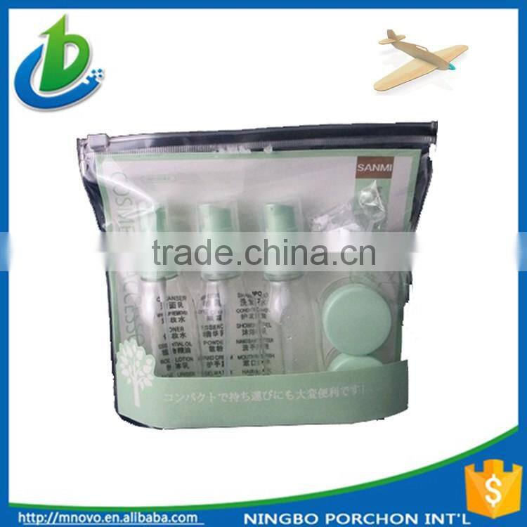 2016 new cheap hot sale plastic travel bottle set
