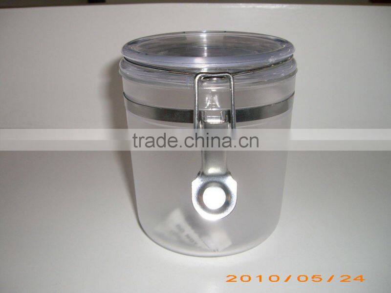 plastic round airtight canister
