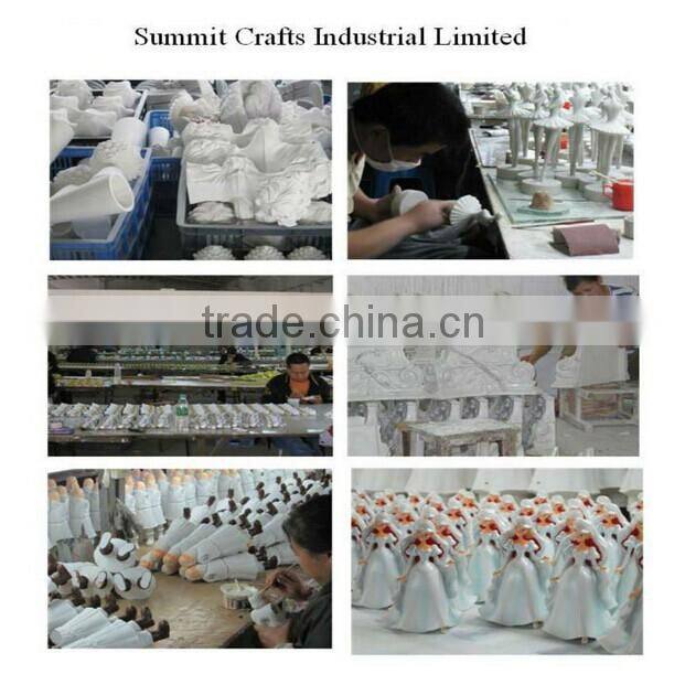 Custom white horse European high-quality resin bride and groom figurines