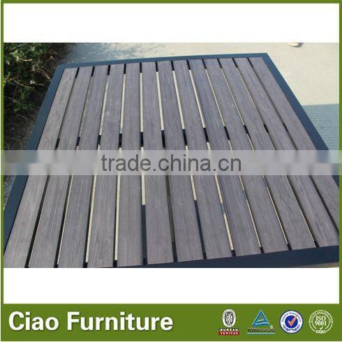 Square sample Ps- wood on top outdoor dining table