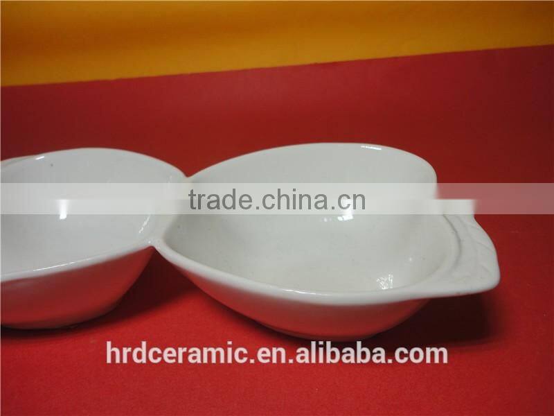 19.5*8.7*3.8cm star hotel white ceramic dinner plate apple shape dish