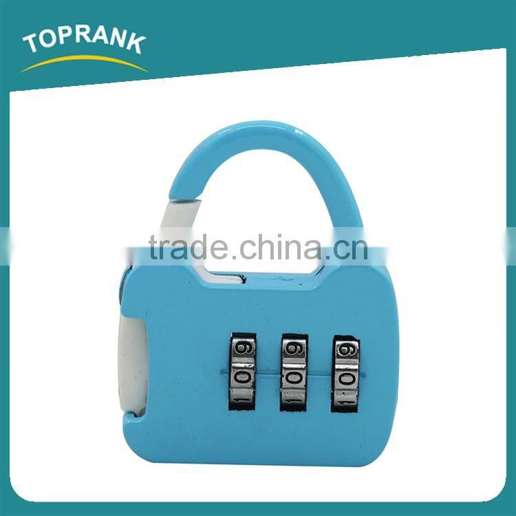 Toprank Factory Produce Bag Shaped Digit Resettable Changeable Combination Lock 3 Digits TSA Luggage Padlock Combination Lock