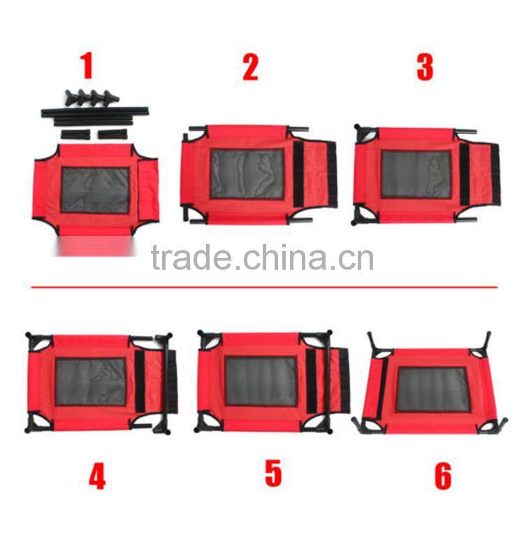 Hot sale red removable metal frame washable waterproof dog bed