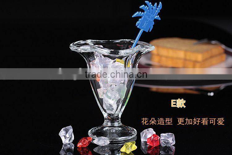 Cold Drink milkshake Ice Cream glass Cup or Bowl with stand