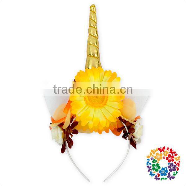 Little Girls Flower Crown Hairband Birthday Cute Elastic Baby Hair Band