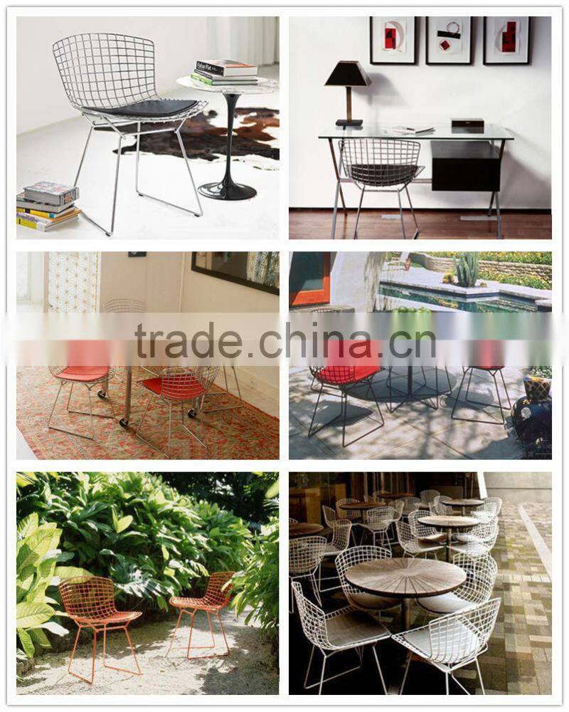 Modern wire chair metal base