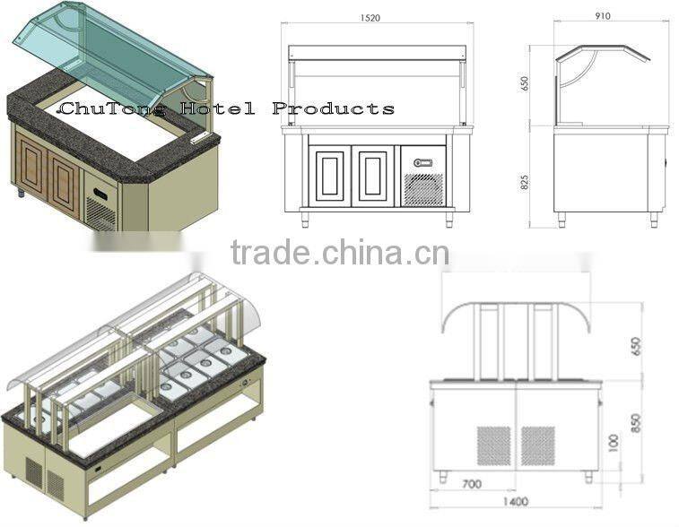 Upside Pizza Case Refrigerator