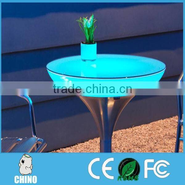 Waterproof LED bar table PE material led coffee table