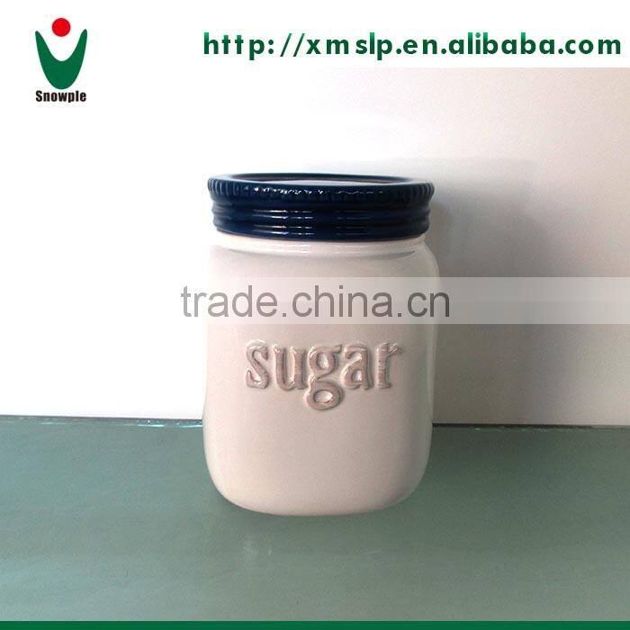 Personalized ceramic tea canister