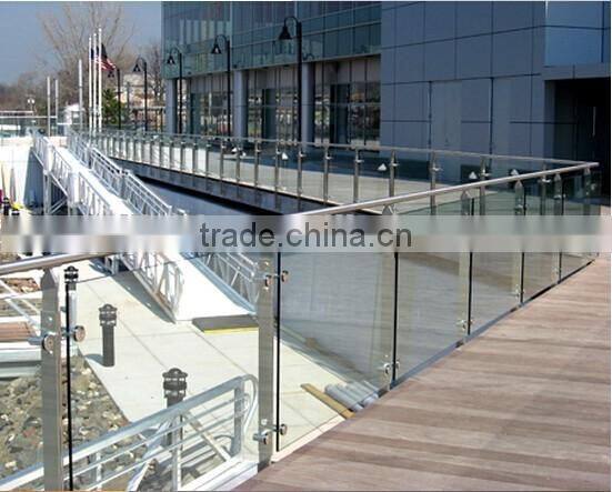 DIY Stainless Steel Glass Balcony Post Glass Balustrade
