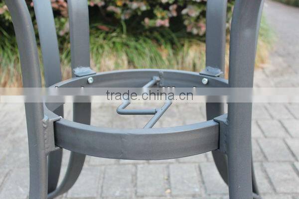 Aluminum 40"Round dining table with umbrella hole