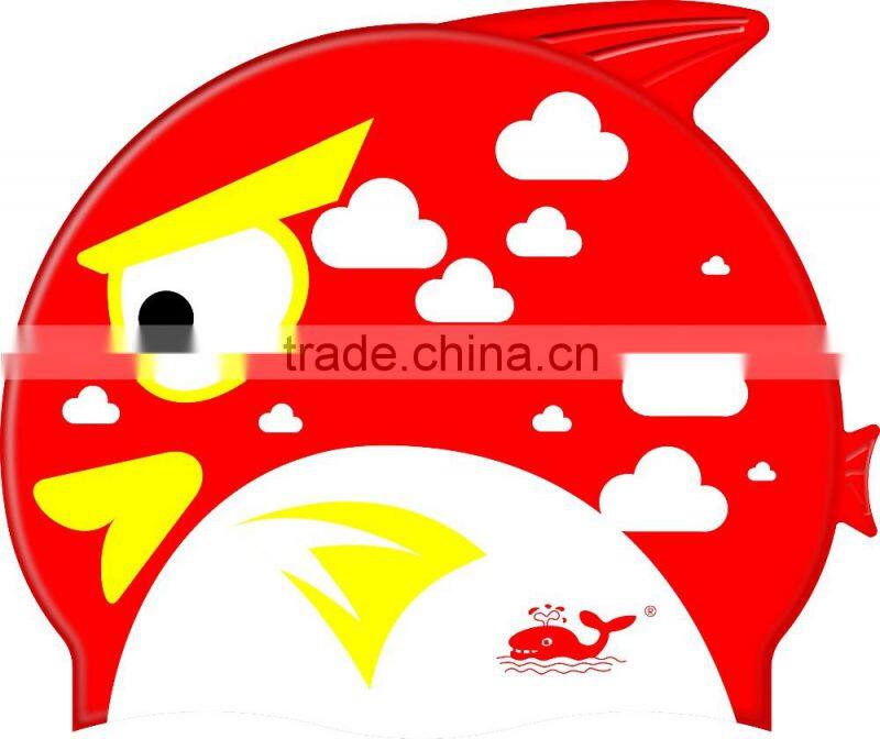 High quality shark swimming caps colorful baby swim cap rubber swim cap for youth