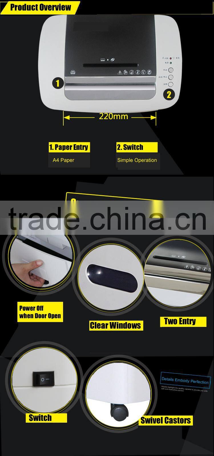 JP-3708MD mini office waste papershredder machine NEW ARRIVAL Smart