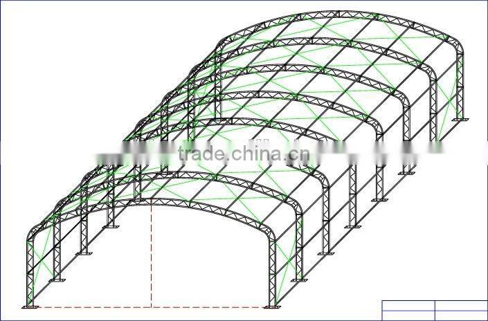 Fabric Storage Building Structure , Trussed warehouse tent , Aircraft Hangar