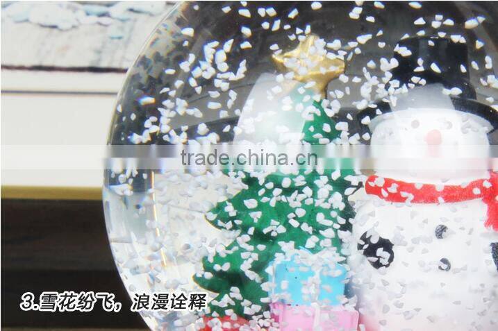 Hot Sale Snowflake christmas snow globe musical christmas snow globe