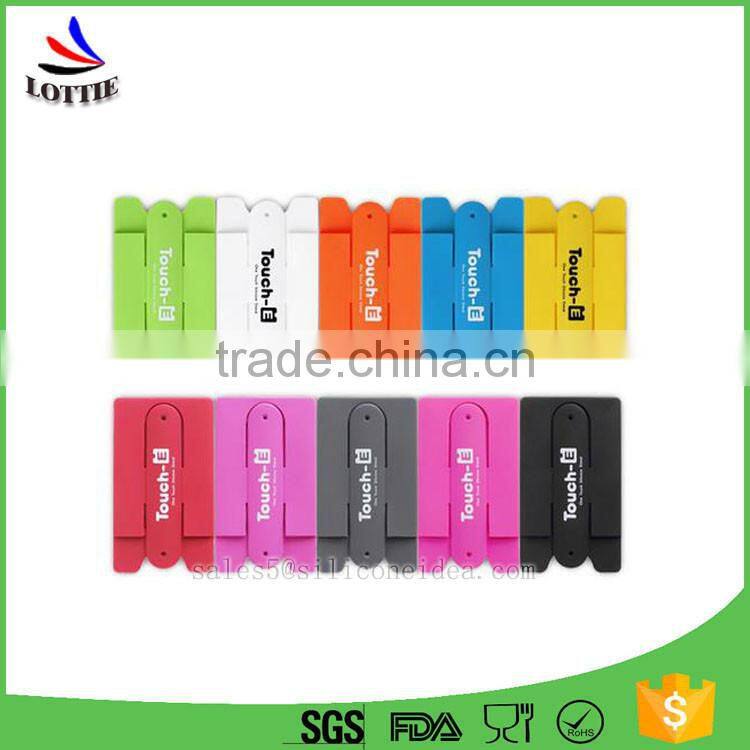 China manufacturer silicone cell phone sticker card holder Durable Soft Silicone sticky mobile phone Silicone Card Holder