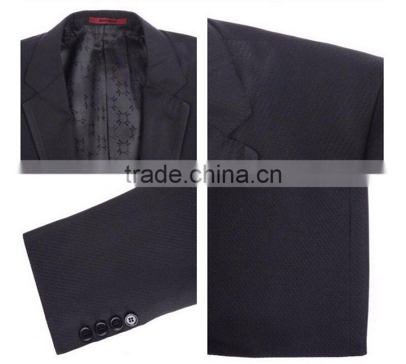 Exclusive wool silk fashion single breast two button satin notch lapel blazer
