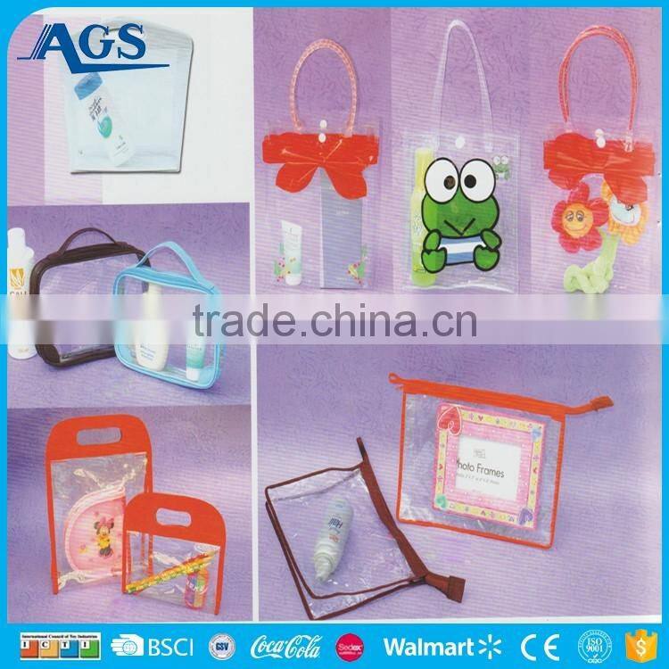 stylish bottle shape transparent cosmetic bag