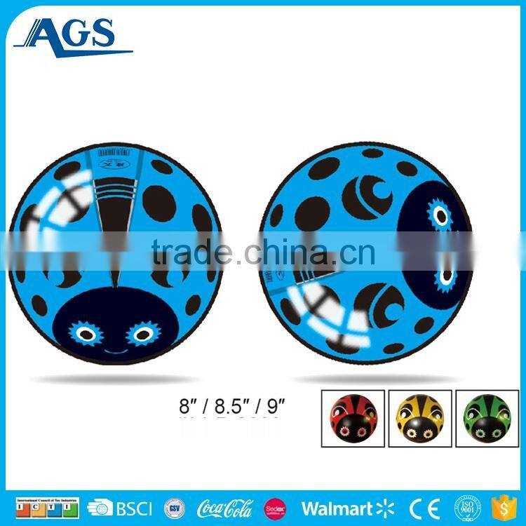 Yellow smiling face lovely pvc ball with custom logo